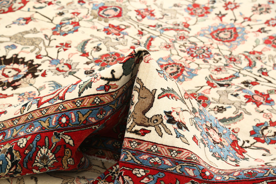 Hand Knotted Persian Tabriz Wool Rug 8' 9" x 11' 10" - No. AT82501