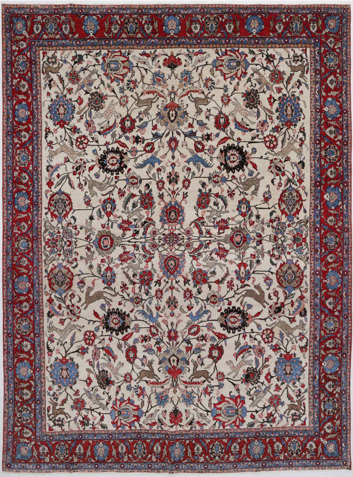 Hand Knotted Persian Tabriz Wool Rug 8' 9" x 11' 10" - No. AT82501