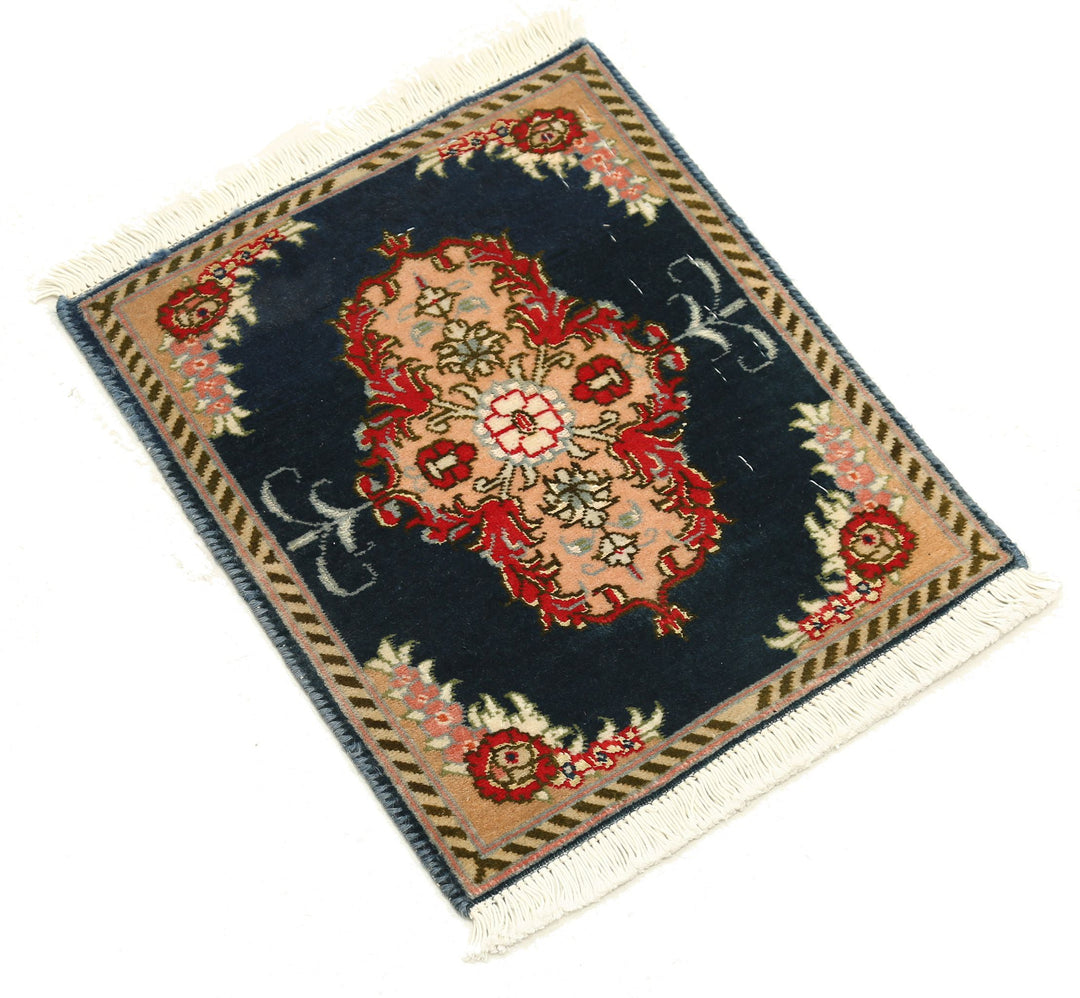 Hand Knotted Masterpiece Persian Tabriz Fine Wool Rug 1' 1" x 1' 3" - No. AT96052