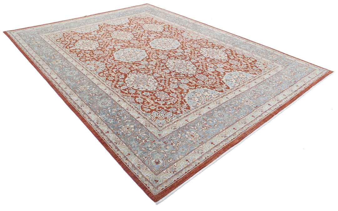 Hand Knotted Tabriz Wool Rug 8' 11" x 12' 1" - No. AT17094