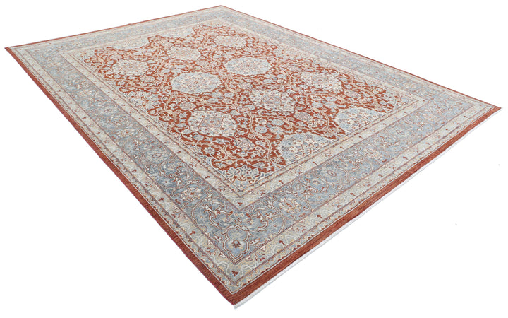 Hand Knotted Tabriz Wool Rug 8' 11" x 12' 1" - No. AT17094