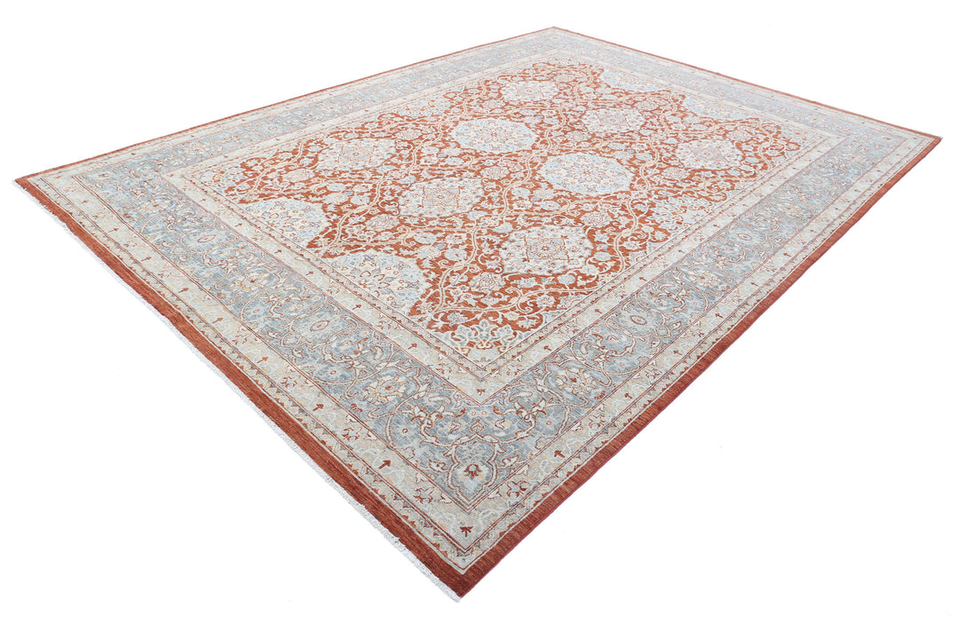 Hand Knotted Tabriz Wool Rug 8' 11" x 12' 1" - No. AT17094