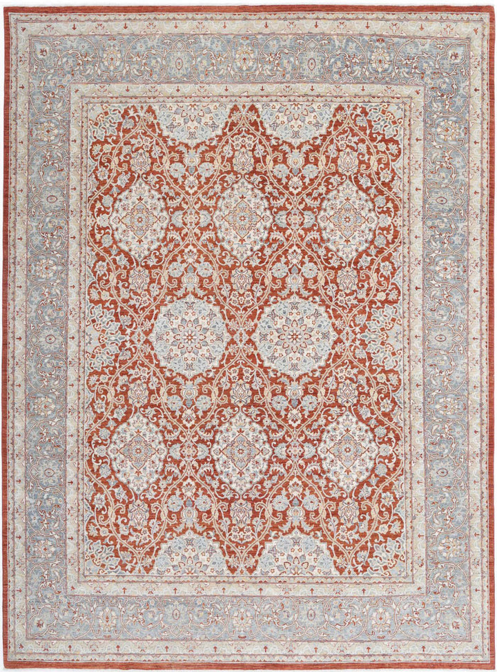 Hand Knotted Tabriz Wool Rug 8' 11" x 12' 1" - No. AT17094
