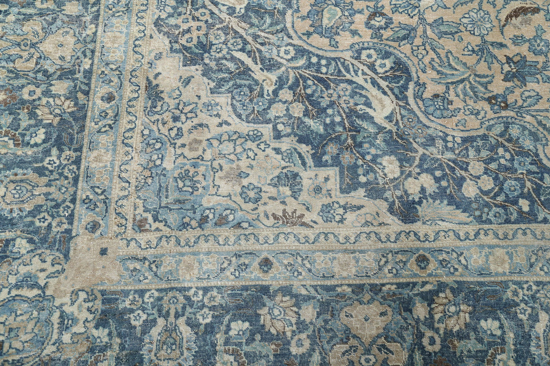 Hand Knotted Antique Persian Tabriz Wool Rug 11' 1" x 14' 9" - No. AT30440