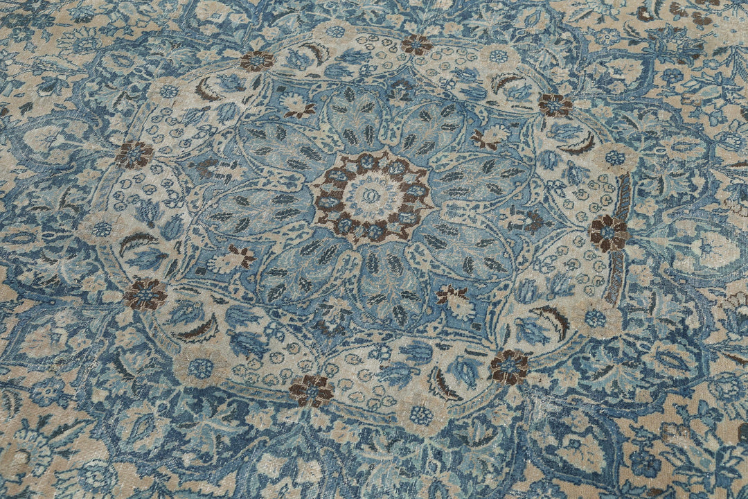 Hand Knotted Antique Persian Tabriz Wool Rug 11' 1" x 14' 9" - No. AT30440