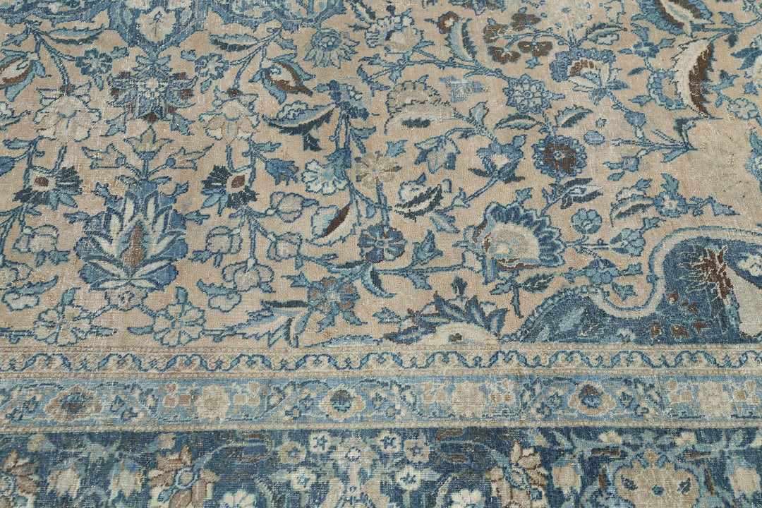 Hand Knotted Antique Persian Tabriz Wool Rug 11' 1" x 14' 9" - No. AT30440