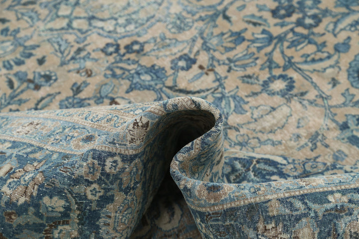 Hand Knotted Antique Persian Tabriz Wool Rug 11' 1" x 14' 9" - No. AT30440