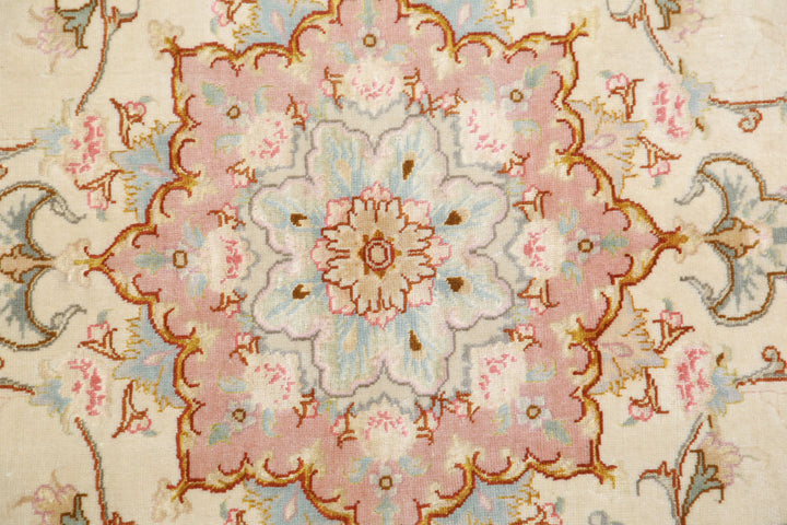 Hand Knotted Masterpiece Persian Tabriz Fine Wool & Silk Rug 3' 3" x 5' 0" - No. AT63955