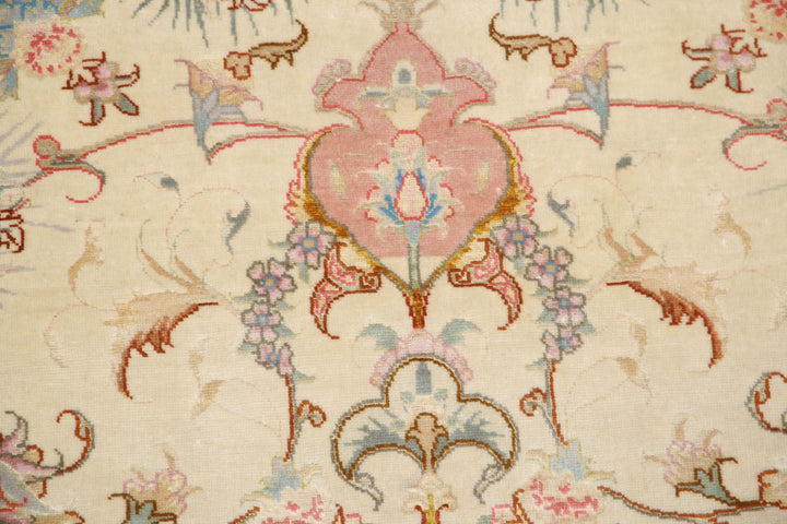 Hand Knotted Masterpiece Persian Tabriz Fine Wool & Silk Rug 3' 3" x 5' 0" - No. AT63955