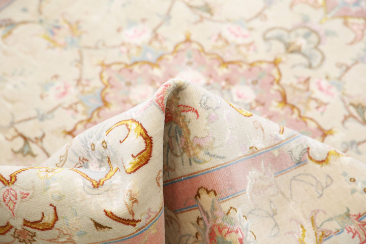 Hand Knotted Masterpiece Persian Tabriz Fine Wool & Silk Rug 3' 3" x 5' 0" - No. AT63955