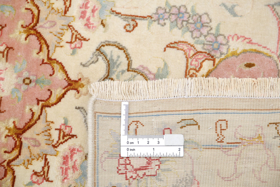 Hand Knotted Masterpiece Persian Tabriz Fine Wool & Silk Rug 3' 3" x 5' 0" - No. AT63955