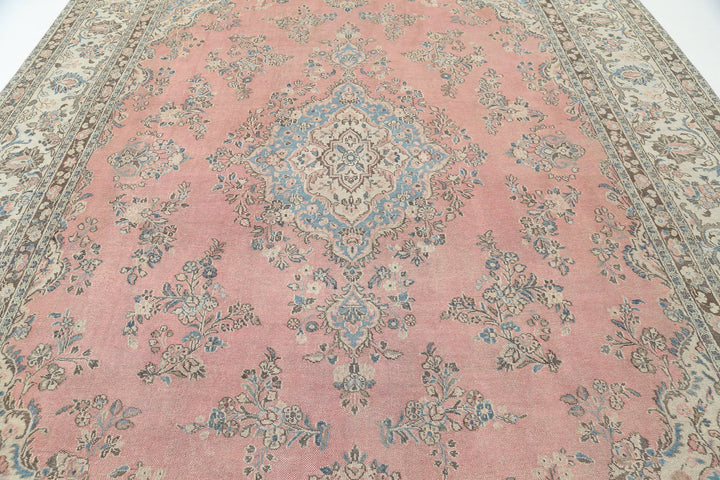 Hand Knotted Vintage Persian Tabriz Wool Rug 10' 0" x 13' 8" - No. AT80987