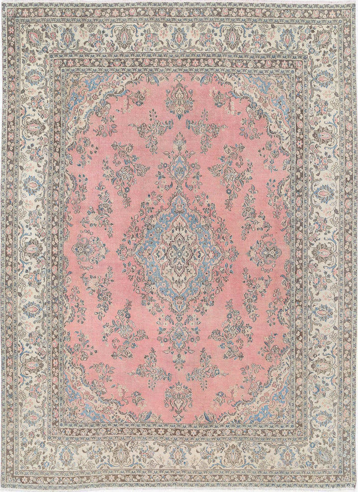 Hand Knotted Vintage Persian Tabriz Wool Rug 10' 0" x 13' 8" - No. AT80987