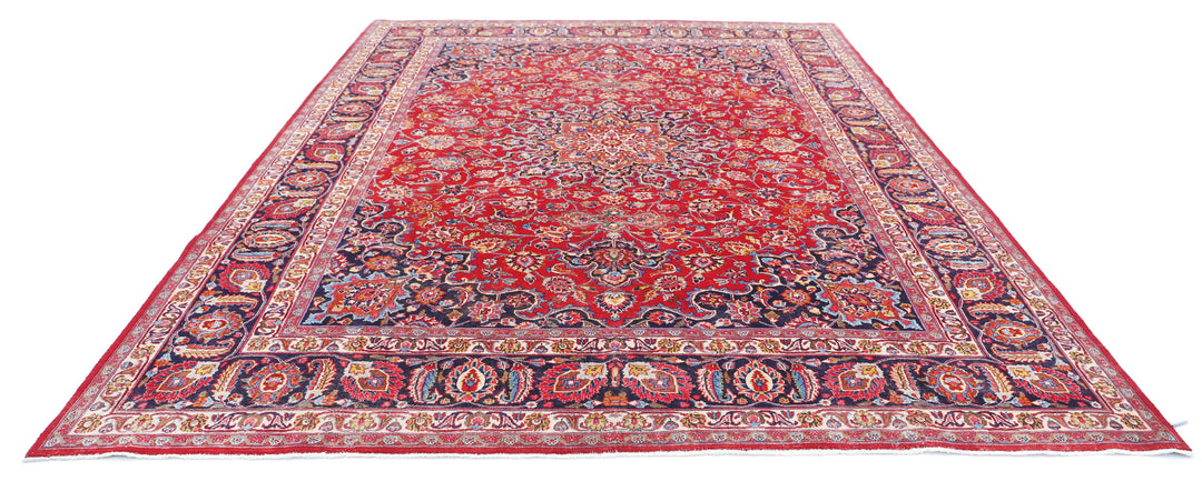 Hand Knotted Persian Tabriz Wool Rug 9' 7" x 12' 8" - No. AT90193