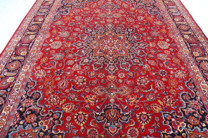 Hand Knotted Persian Tabriz Wool Rug 9' 7" x 12' 8" - No. AT90193