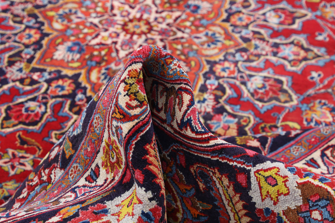 Hand Knotted Persian Tabriz Wool Rug 9' 7" x 12' 8" - No. AT90193