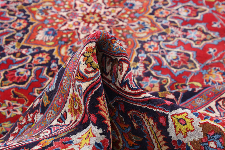 Hand Knotted Persian Tabriz Wool Rug 9' 7" x 12' 8" - No. AT90193