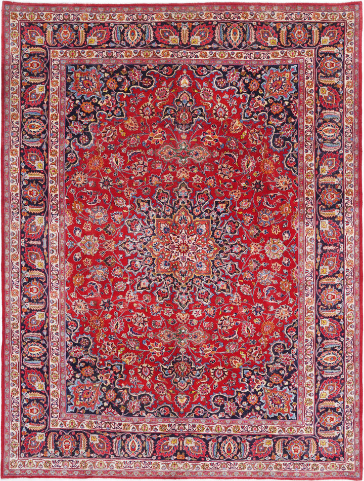 Hand Knotted Persian Tabriz Wool Rug 9' 7" x 12' 8" - No. AT90193