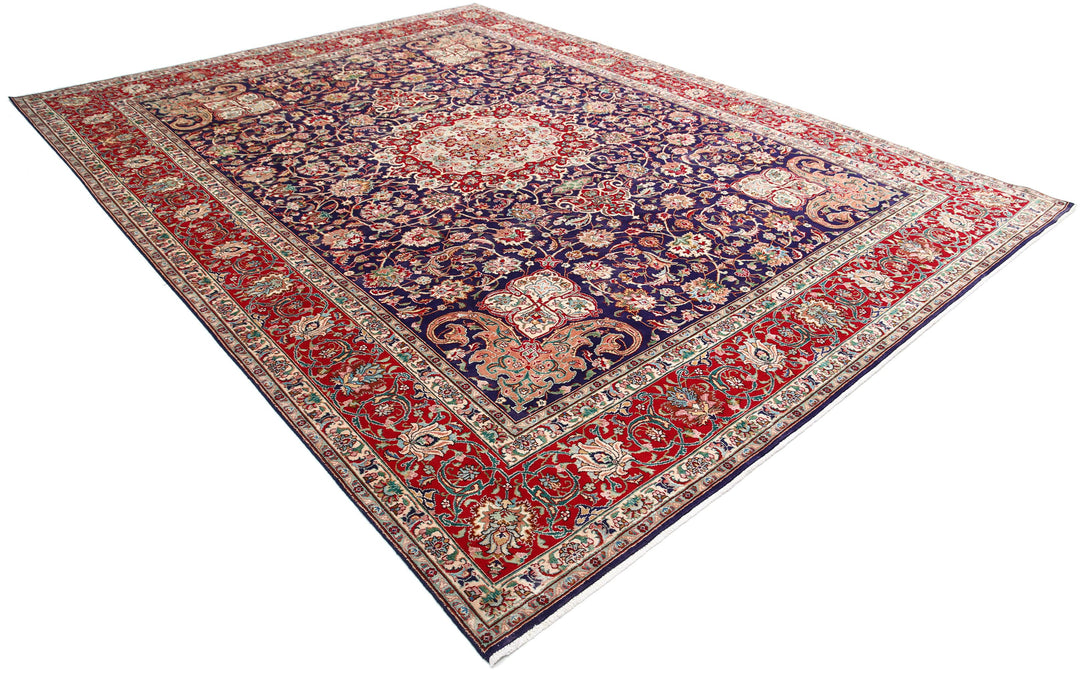 Hand Knotted Persian Tabriz Wool Rug 9' 10" x 12' 9" - No. AT37569