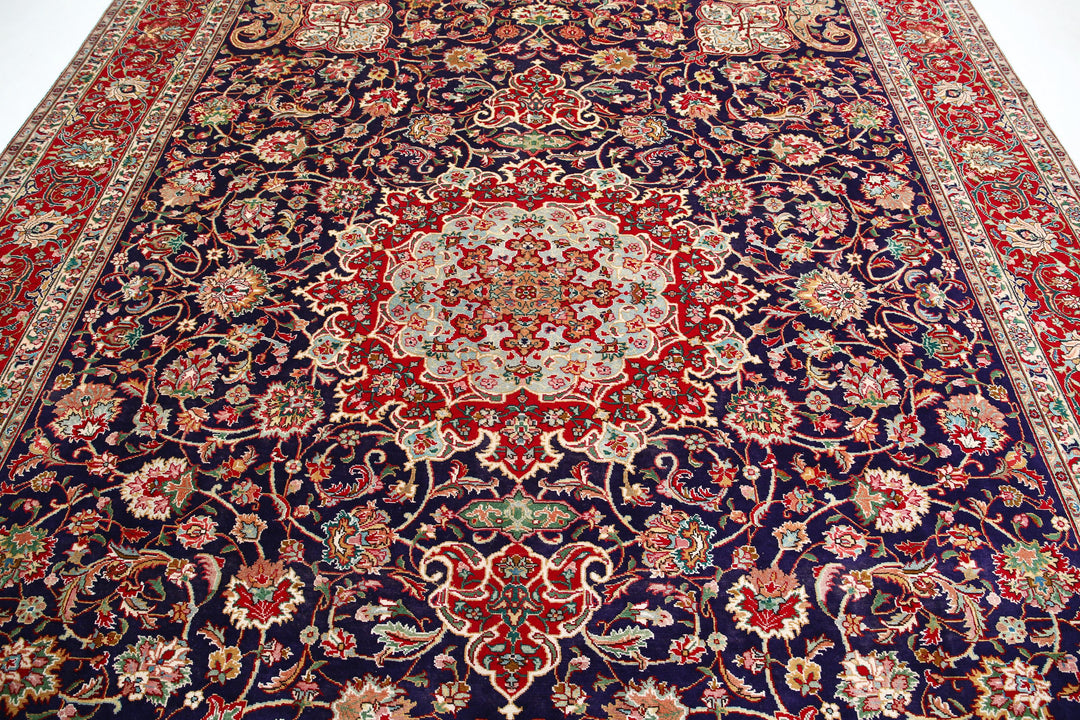 Hand Knotted Persian Tabriz Wool Rug 9' 10" x 12' 9" - No. AT37569