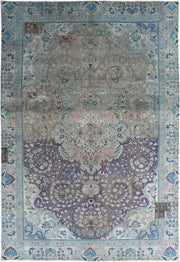 Hand Knotted Vintage Persian Tabriz Wool Rug 6' 0" x 8' 11" - No. AT75570