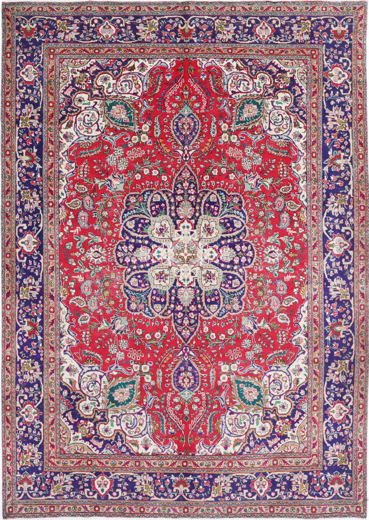 Hand Knotted Persian Tabriz Wool Rug 8' 4" x 11' 8" - No. AT67652
