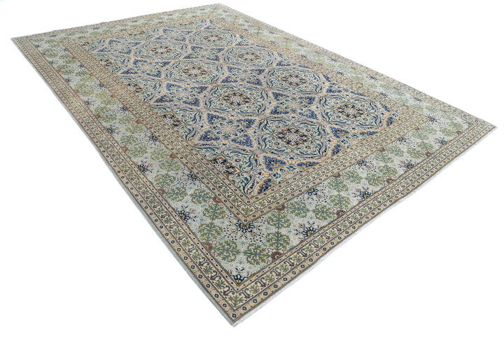 Hand Knotted Persian Tabriz Wool Rug 8' 1" x 11' 9" - No. AT66131