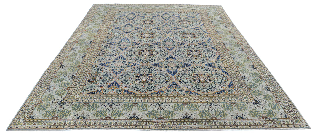 Hand Knotted Persian Tabriz Wool Rug 8' 1" x 11' 9" - No. AT66131