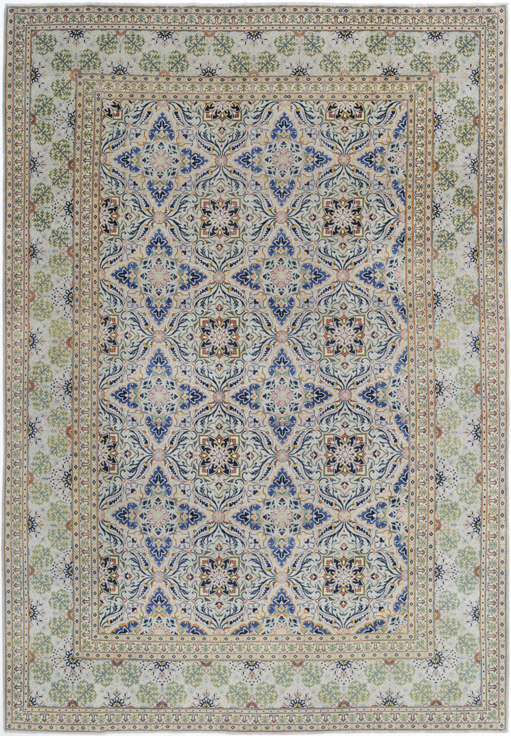 Hand Knotted Persian Tabriz Wool Rug 8' 1" x 11' 9" - No. AT66131