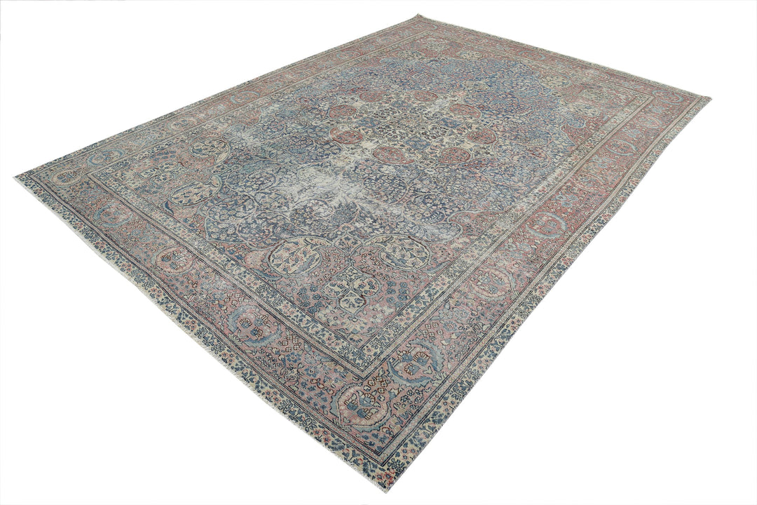 Hand Knotted Antique Persian Tabriz Wool Rug 8' 2" x 11' 2" - No. AT68434