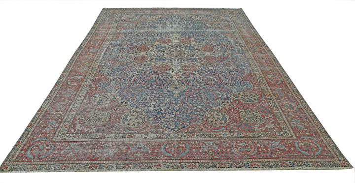 Hand Knotted Antique Persian Tabriz Wool Rug 8' 2" x 11' 2" - No. AT68434