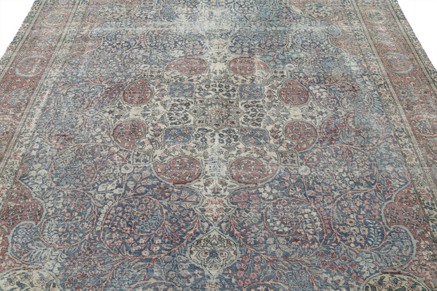 Hand Knotted Antique Persian Tabriz Wool Rug 8' 2" x 11' 2" - No. AT68434