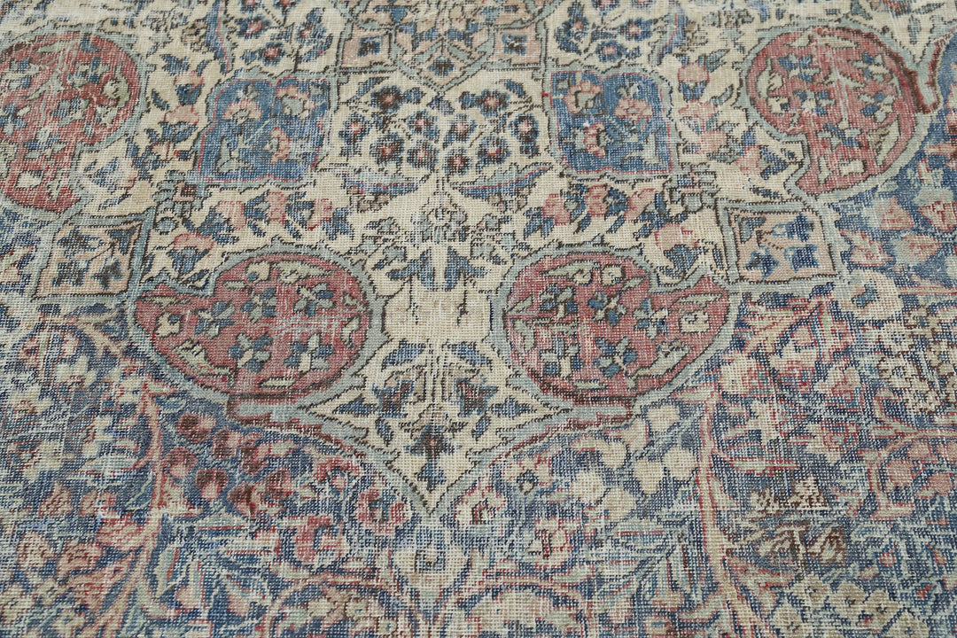 Hand Knotted Antique Persian Tabriz Wool Rug 8' 2" x 11' 2" - No. AT68434