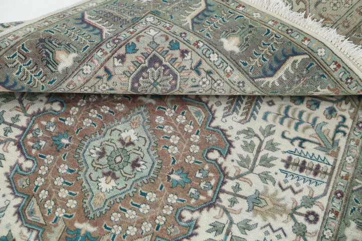 Hand Knotted Vintage Persian Tabriz Wool Rug 3' 2" x 5' 0" - No. AT66861