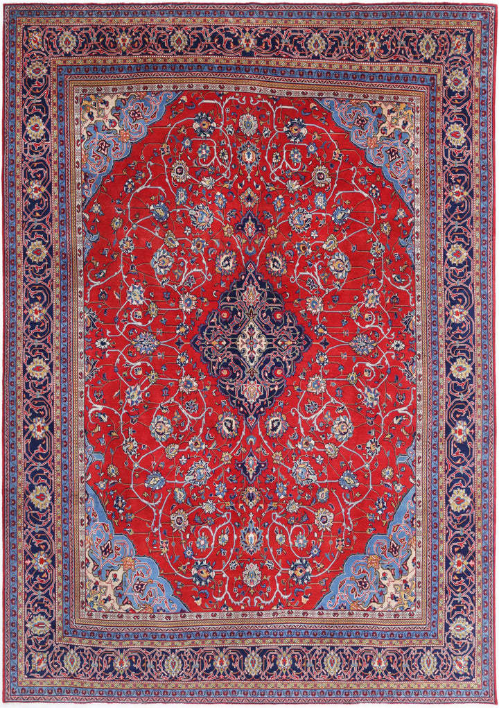 Hand Knotted Persian Tabriz Wool Rug 9' 9" x 14' 0" - No. AT70454