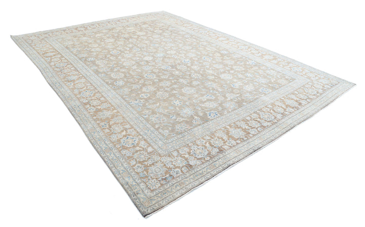 Hand Knotted Vintage Persian Tabriz Wool Rug 9' 9" x 13' 1" - No. AT18148