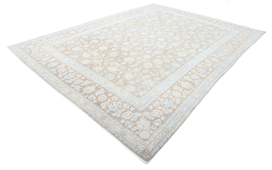 Hand Knotted Vintage Persian Tabriz Wool Rug 9' 9" x 13' 1" - No. AT18148