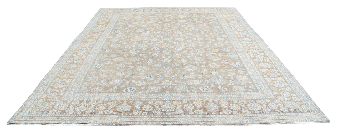 Hand Knotted Vintage Persian Tabriz Wool Rug 9' 9" x 13' 1" - No. AT18148