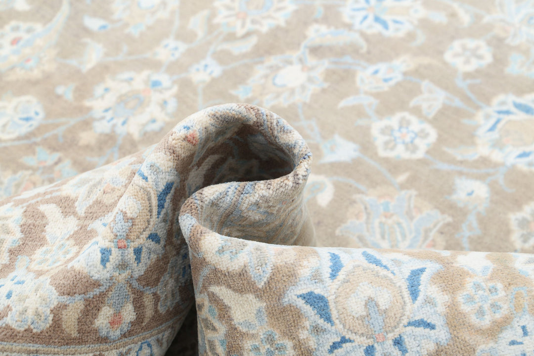 Hand Knotted Vintage Persian Tabriz Wool Rug 9' 9" x 13' 1" - No. AT18148