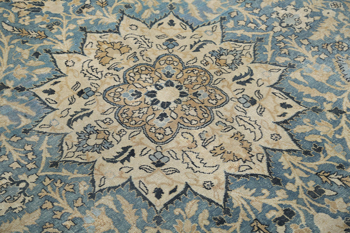 Hand Knotted Antique Persian Tabriz Wool Rug 10' 7" x 15' 3" - No. AT78658