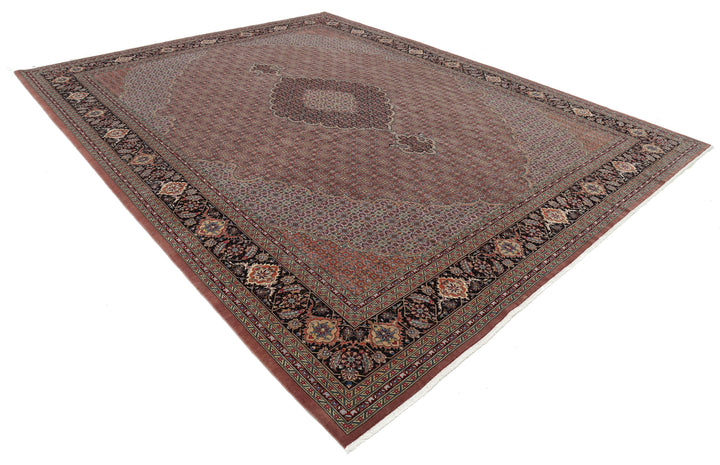 Hand Knotted Persian Tabriz Wool & Silk Rug 10' 1" x 12' 10" - No. AT72513