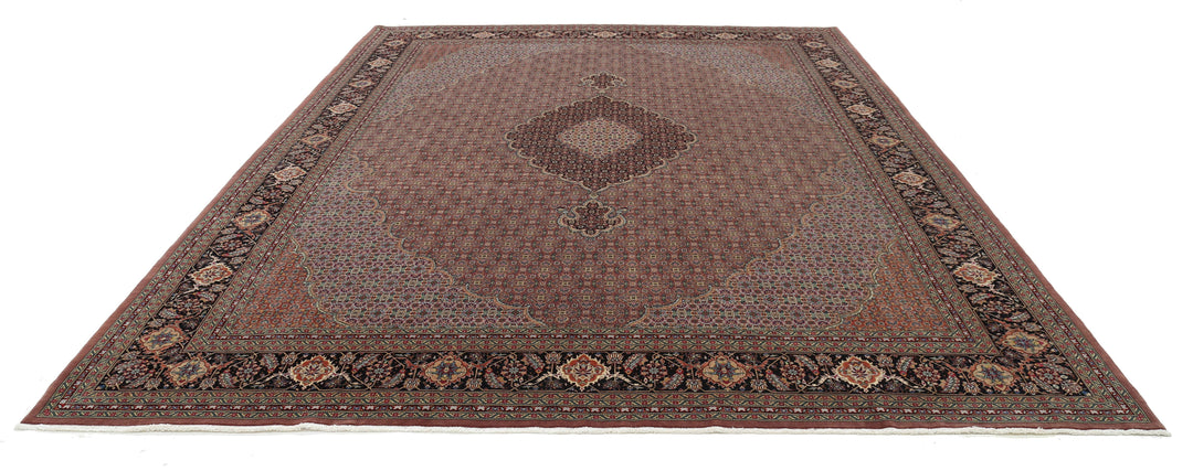 Hand Knotted Persian Tabriz Wool & Silk Rug 10' 1" x 12' 10" - No. AT72513