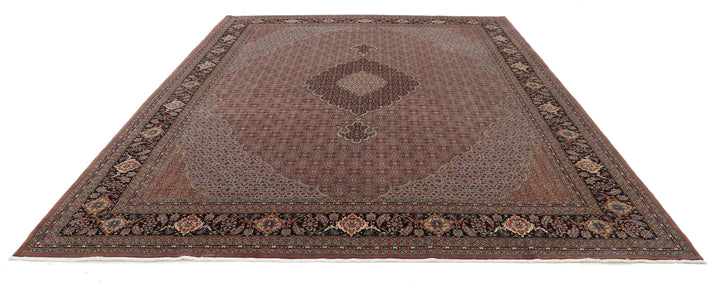 Hand Knotted Persian Tabriz Wool & Silk Rug 10' 1" x 12' 10" - No. AT72513