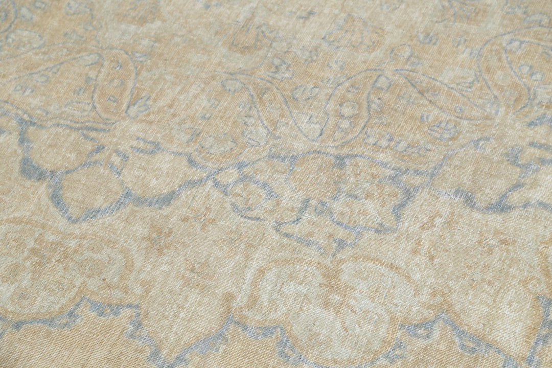 Hand Knotted Antique Persian Tabriz Wool Rug 12' 4" x 19' 5" - No. AT77937