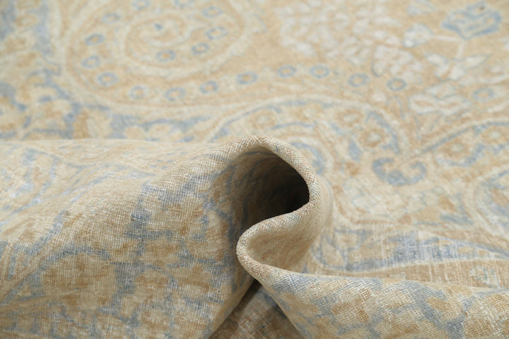 Hand Knotted Antique Persian Tabriz Wool Rug 12' 4" x 19' 5" - No. AT77937