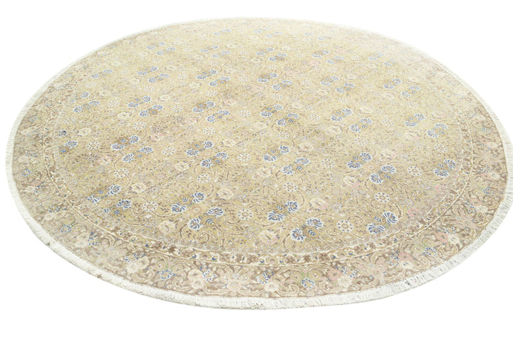 Hand Knotted Vintage Persian Tabriz Wool Rug 9' 2" x 9' 7" - No. AT68671