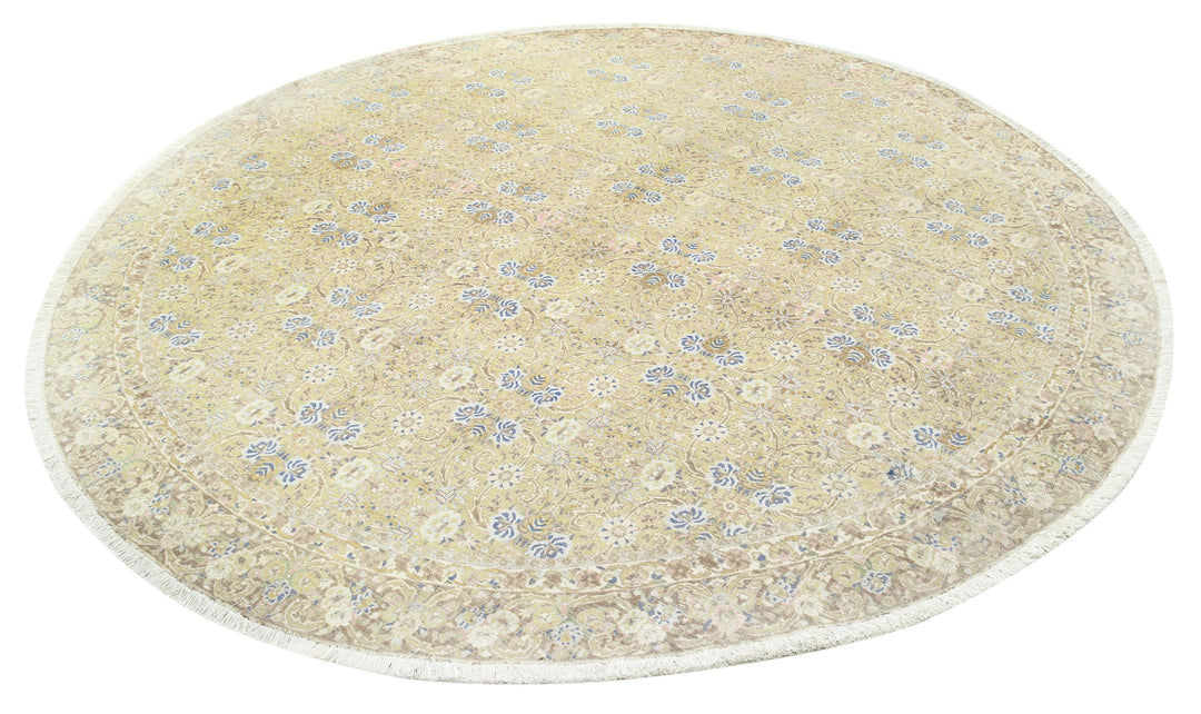 Hand Knotted Vintage Persian Tabriz Wool Rug 9' 2" x 9' 7" - No. AT68671