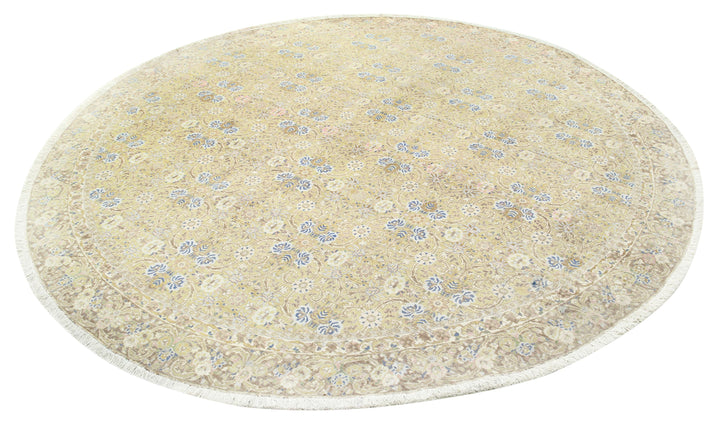 Hand Knotted Vintage Persian Tabriz Wool Rug 9' 2" x 9' 7" - No. AT68671