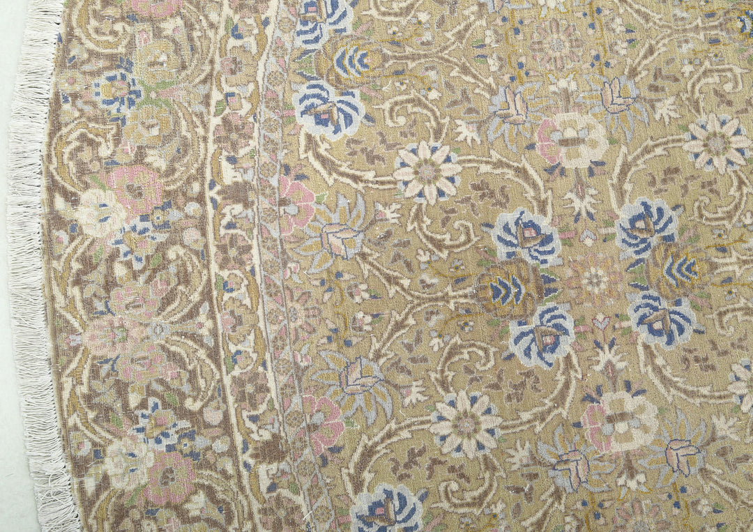 Hand Knotted Vintage Persian Tabriz Wool Rug 9' 2" x 9' 7" - No. AT68671