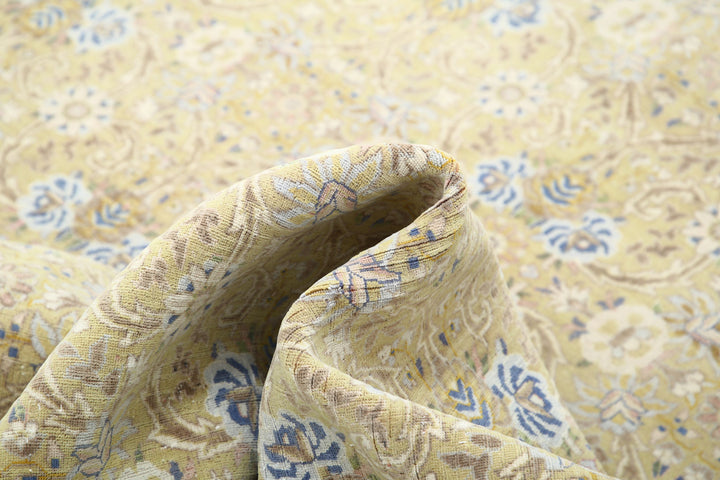 Hand Knotted Vintage Persian Tabriz Wool Rug 9' 2" x 9' 7" - No. AT68671